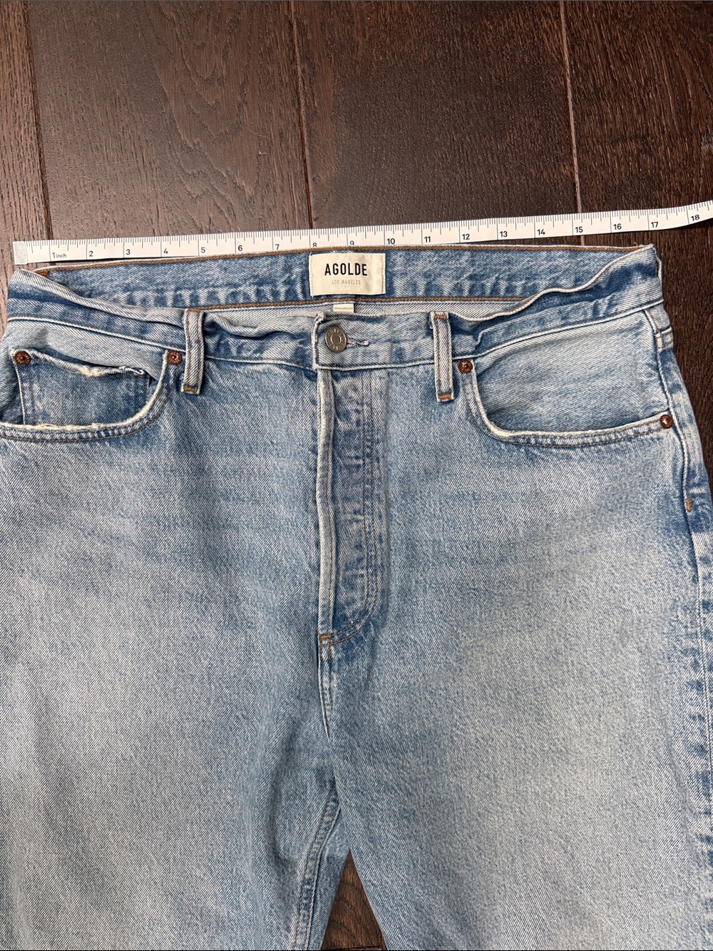 Agolde 90s Pinch Waist Straight Jeans - Infinite wash - Size 31 - Picture 7 of 12